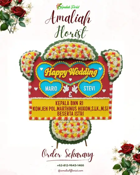 Papan Bunga Pernikahan Ranowulu